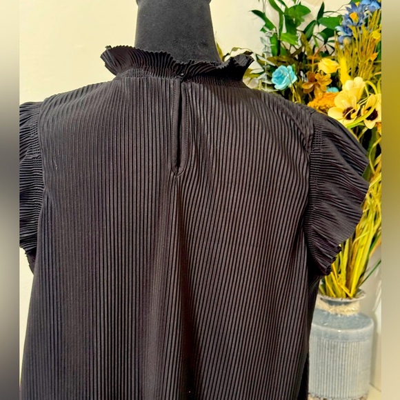 Zara Black Pleated Top | Size Small (Runs Larger) | Elegant & Versatile - Picture 6 of 8